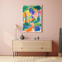 Abstract Forest Explosion Art Print Colorful Abstract Poster PosterGoat