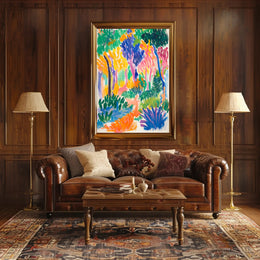 Abstract Forest Explosion Art Print Colorful Abstract Poster PosterGoat