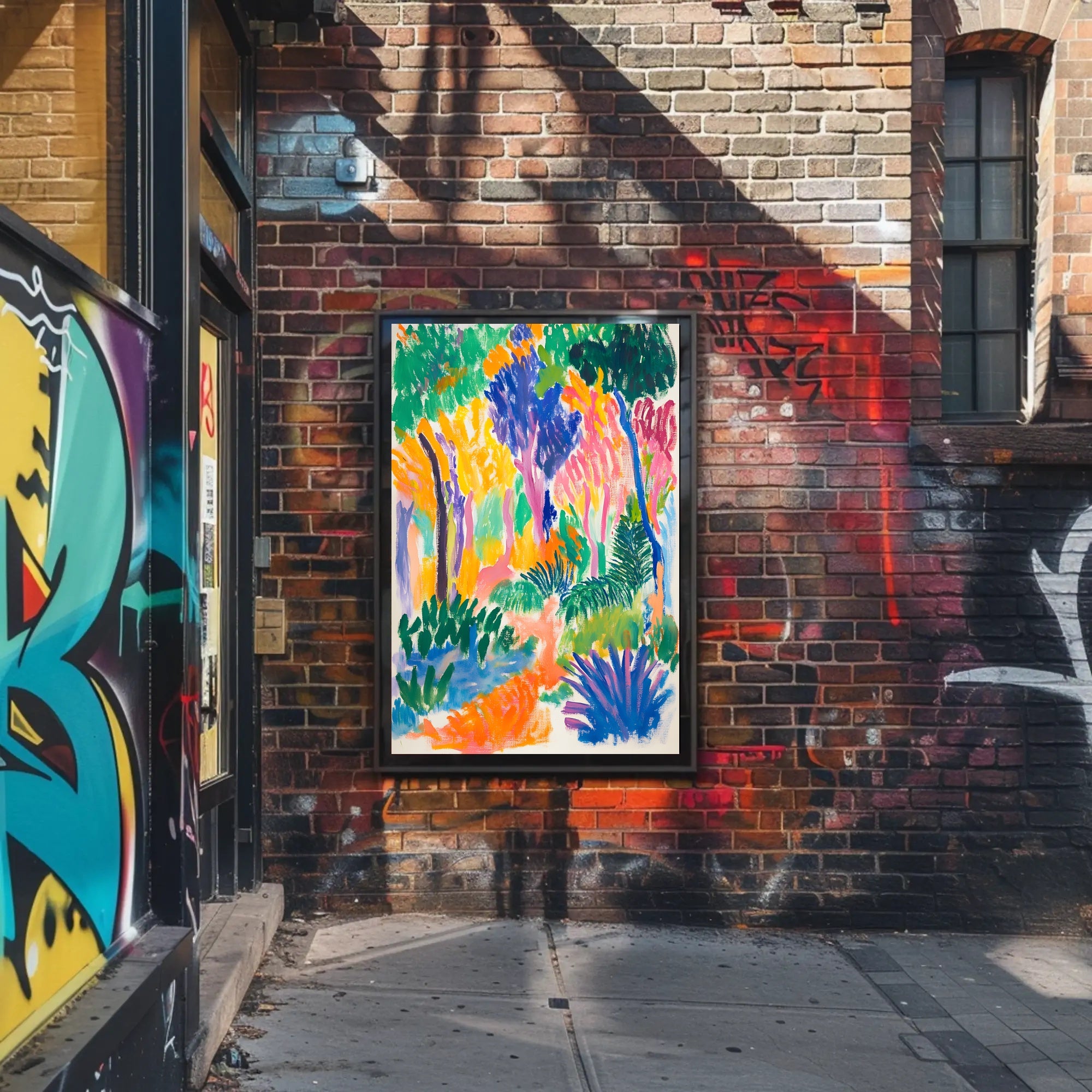 Abstract Forest Explosion Art Print Colorful Abstract Poster PosterGoat