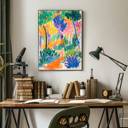 Abstract Forest Explosion Art Print Colorful Abstract Poster PosterGoat