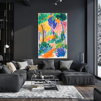 Abstract Forest Explosion Art Print Colorful Abstract Poster PosterGoat
