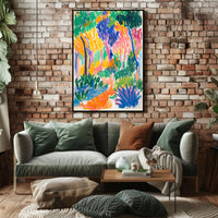 Abstract Forest Explosion Art Print Colorful Abstract Poster PosterGoat