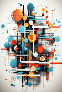 Abstract Geometric Art Vibrant Artistic Poster PosterGoat