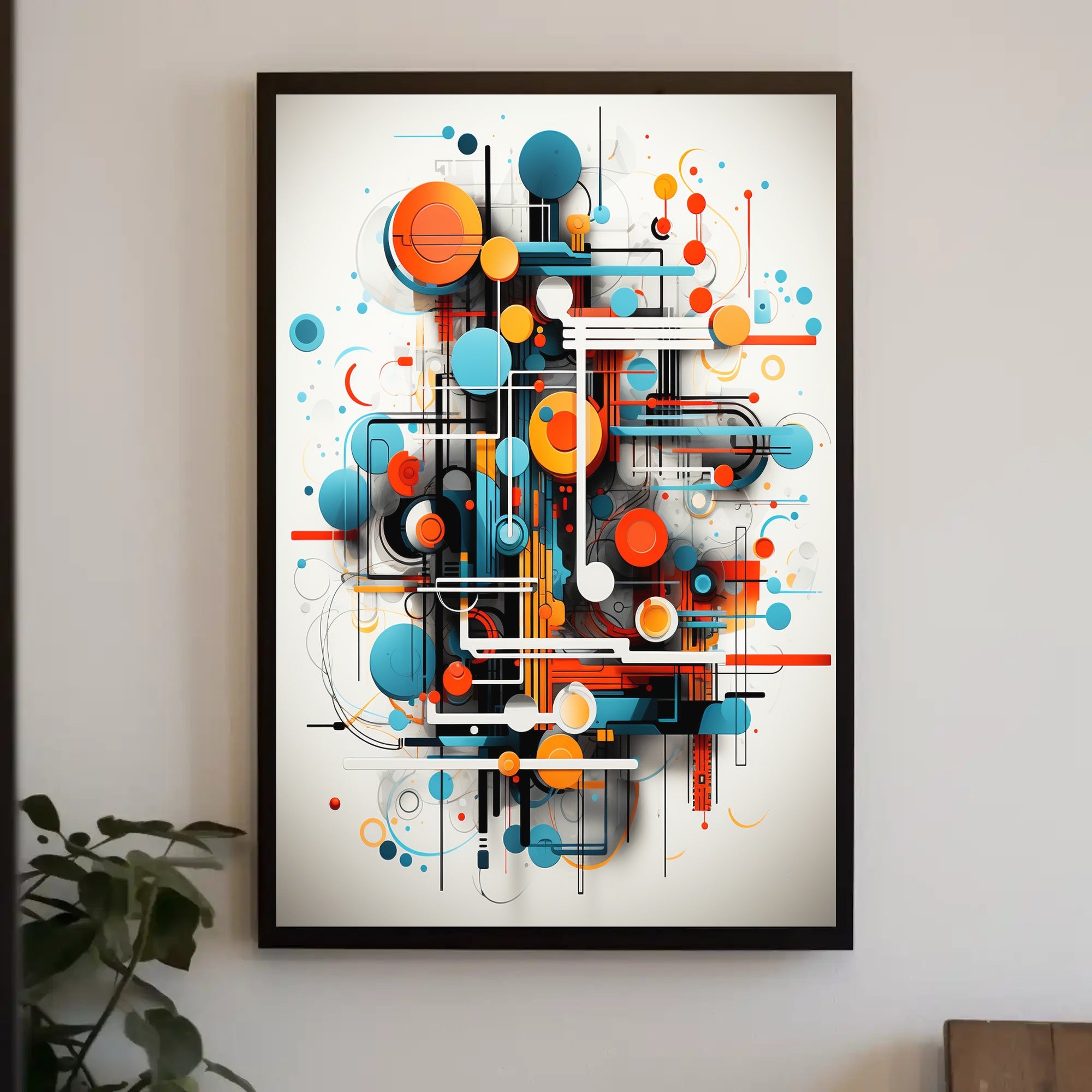 Abstract Geometric Art Vibrant Artistic Poster PosterGoat