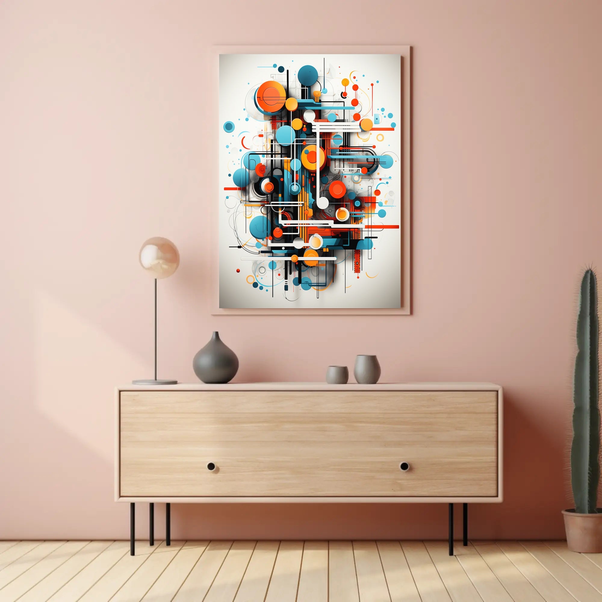 Abstract Geometric Art Vibrant Artistic Poster PosterGoat