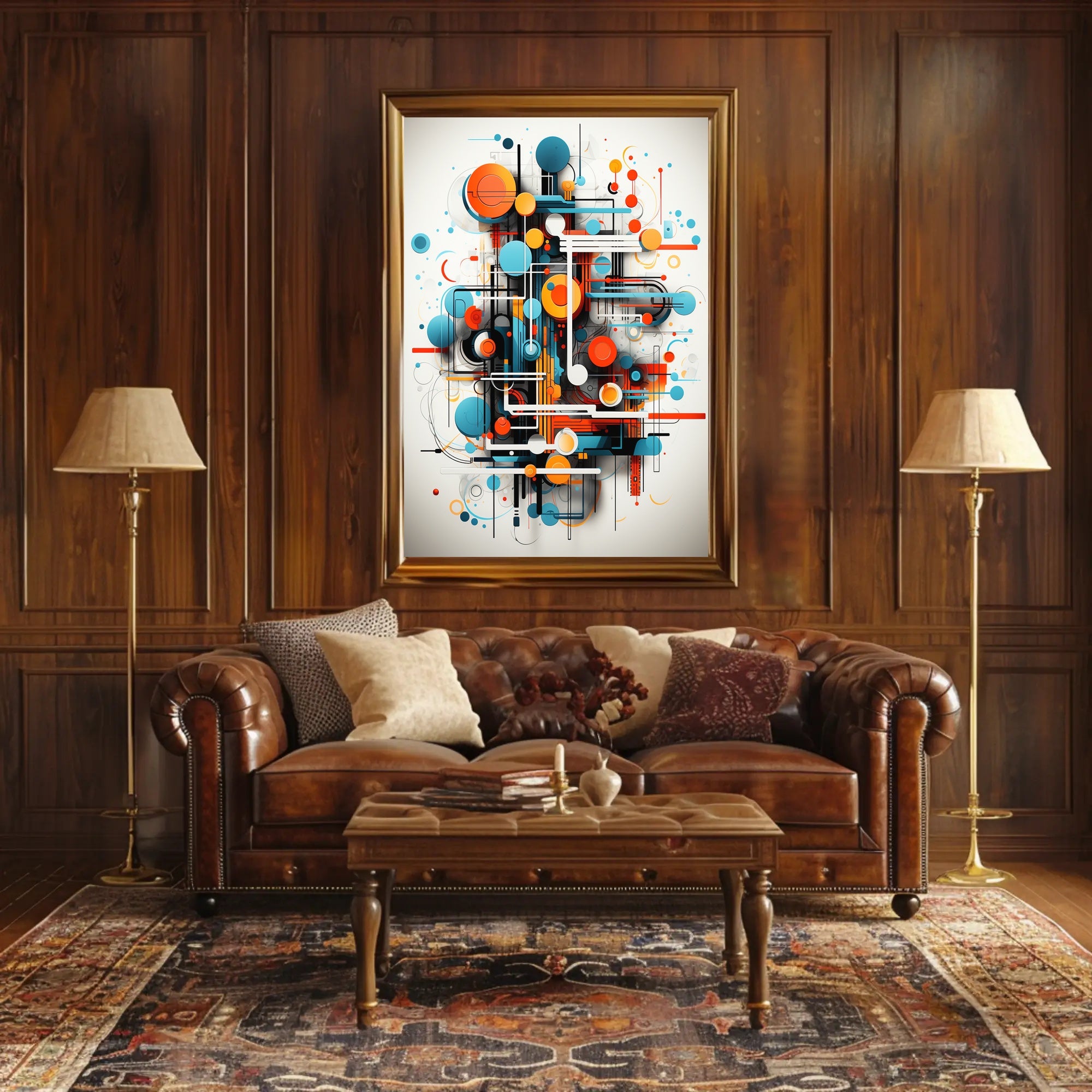 Abstract Geometric Art Vibrant Artistic Poster PosterGoat