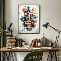 Abstract Geometric Art Vibrant Artistic Poster PosterGoat