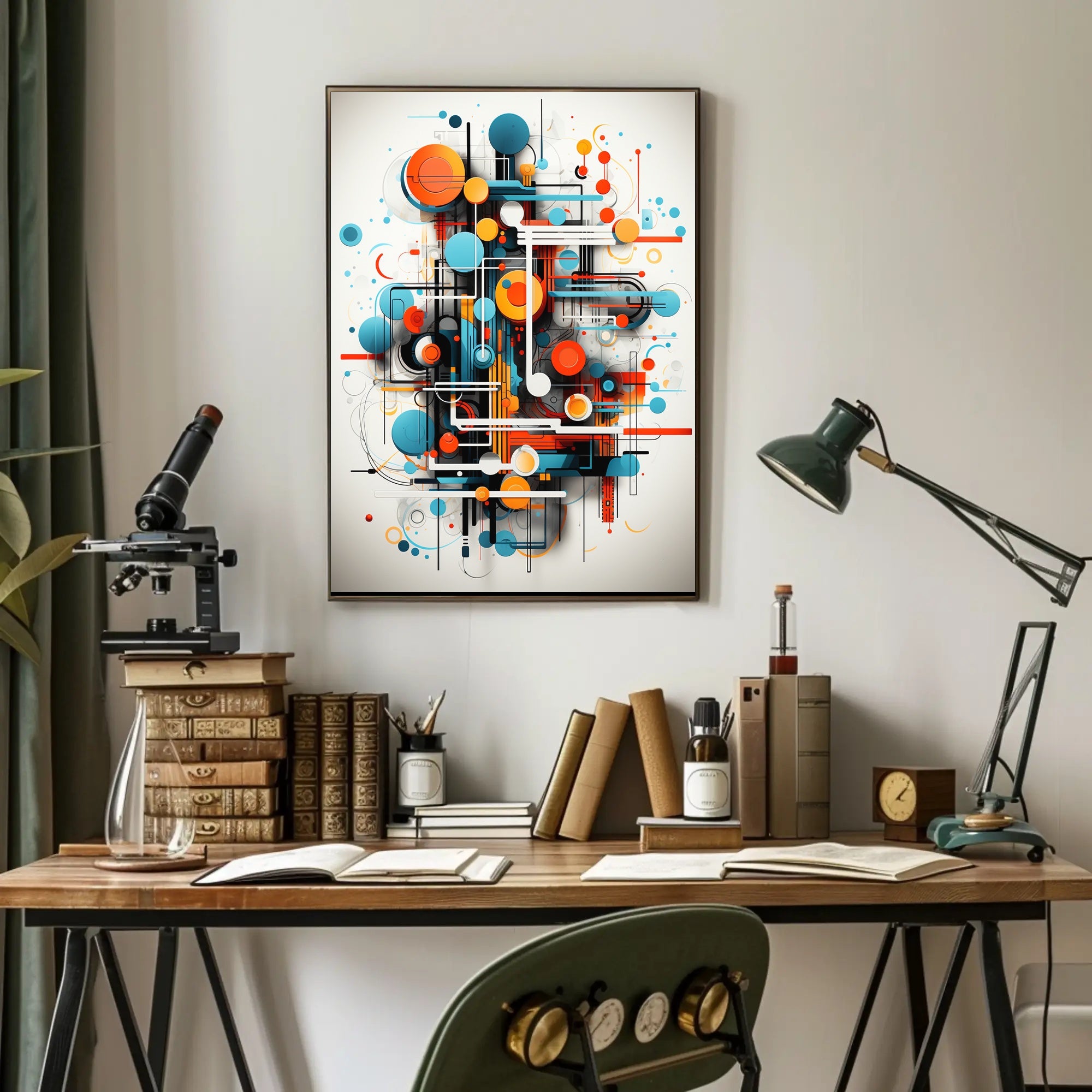 Abstract Geometric Art Vibrant Artistic Poster PosterGoat