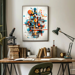 Abstract Geometric Art Vibrant Artistic Poster PosterGoat