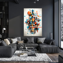 Abstract Geometric Art Vibrant Artistic Poster PosterGoat
