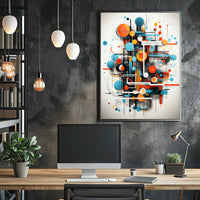 Abstract Geometric Art Vibrant Artistic Poster PosterGoat