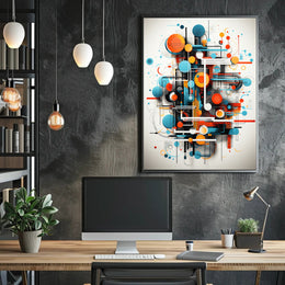 Abstract Geometric Art Vibrant Artistic Poster PosterGoat