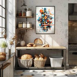 Abstract Geometric Art Vibrant Artistic Poster PosterGoat