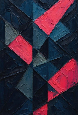 Abstract Geometric Design In Bold Colors Poster PosterGoat