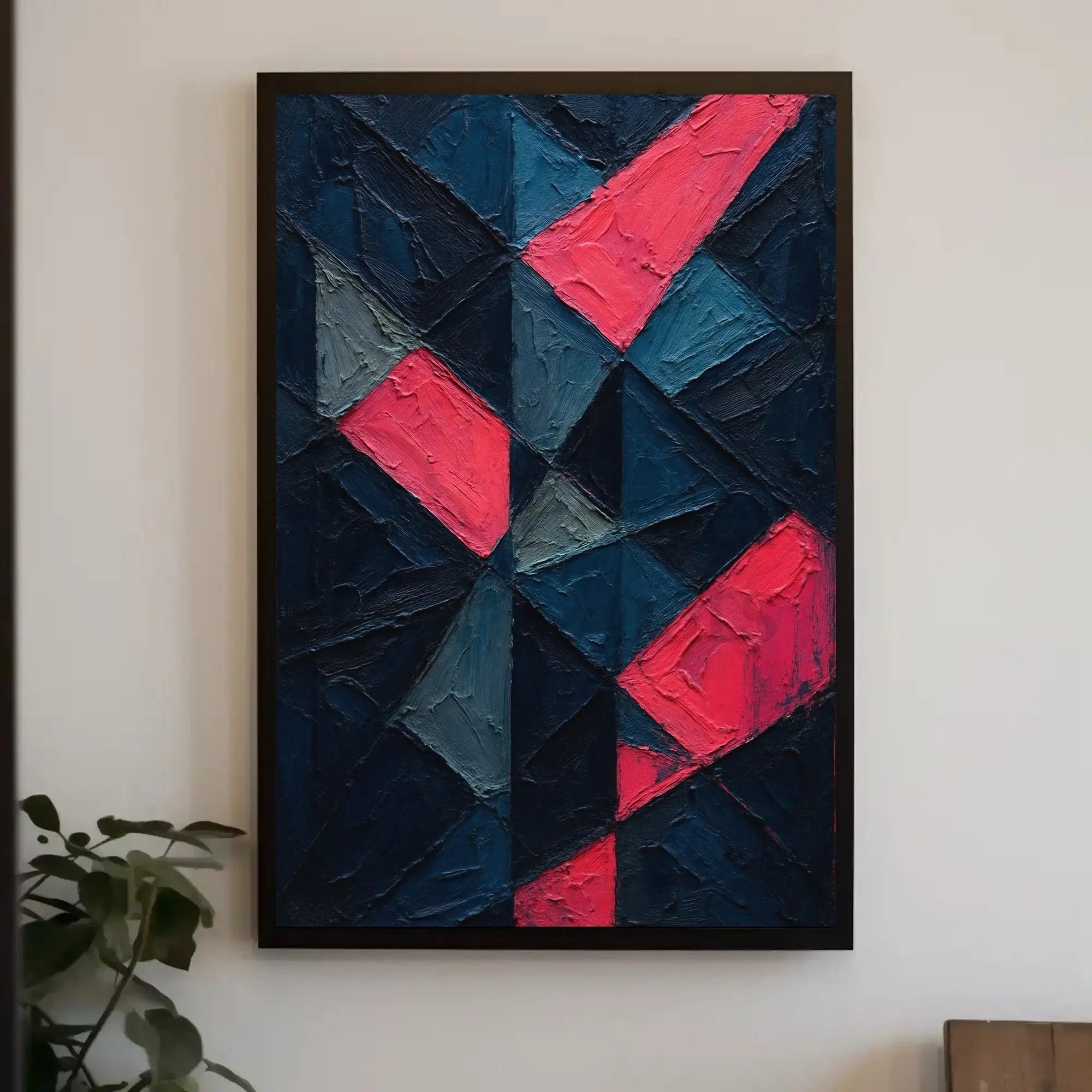 Abstract Geometric Design In Bold Colors Poster PosterGoat