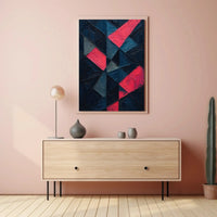 Abstract Geometric Design In Bold Colors Poster PosterGoat