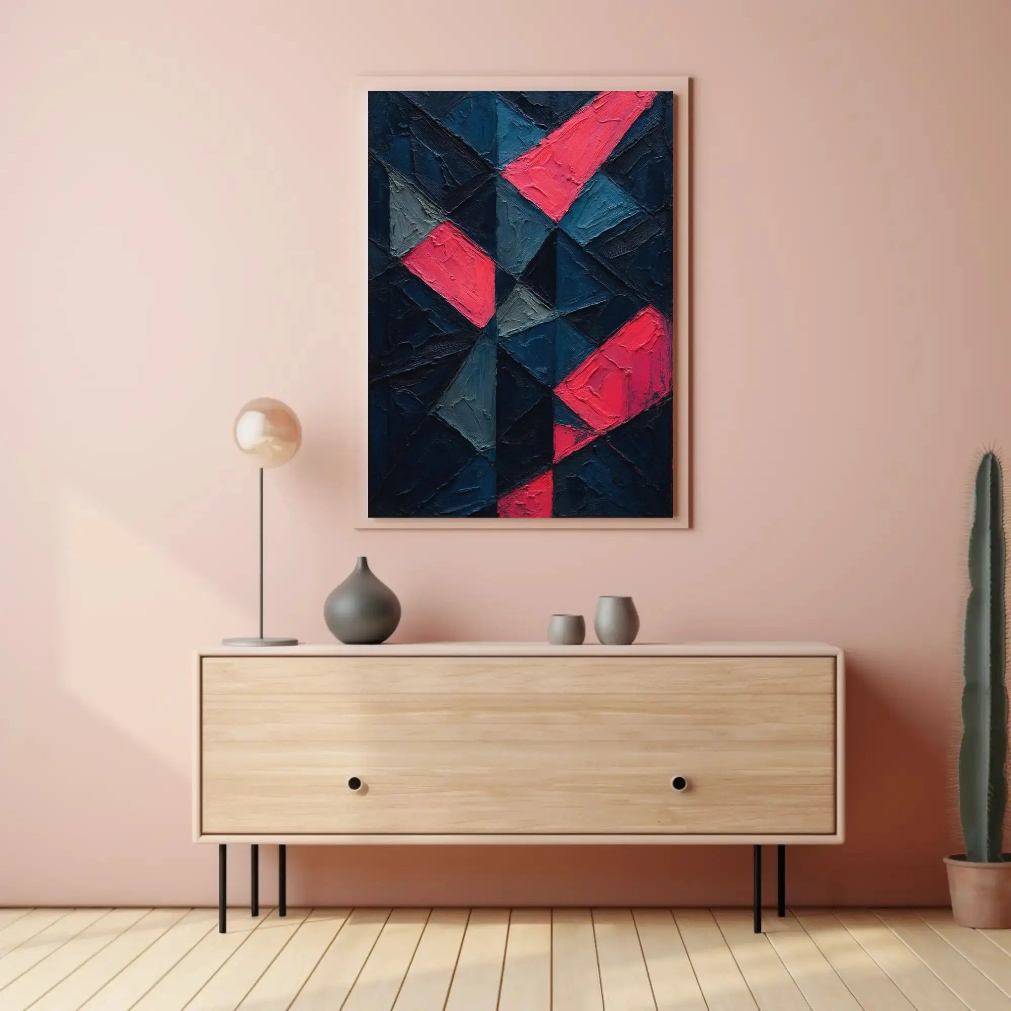 Abstract Geometric Design In Bold Colors Poster PosterGoat