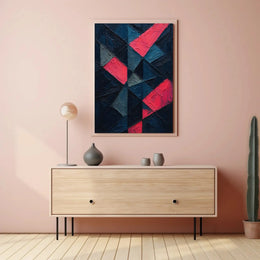 Abstract Geometric Design In Bold Colors Poster PosterGoat