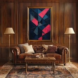 Abstract Geometric Design In Bold Colors Poster PosterGoat