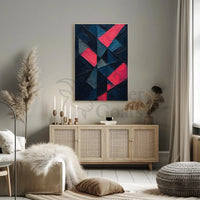 Abstract Geometric Design In Bold Colors Poster PosterGoat