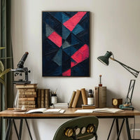 Abstract Geometric Design In Bold Colors Poster PosterGoat