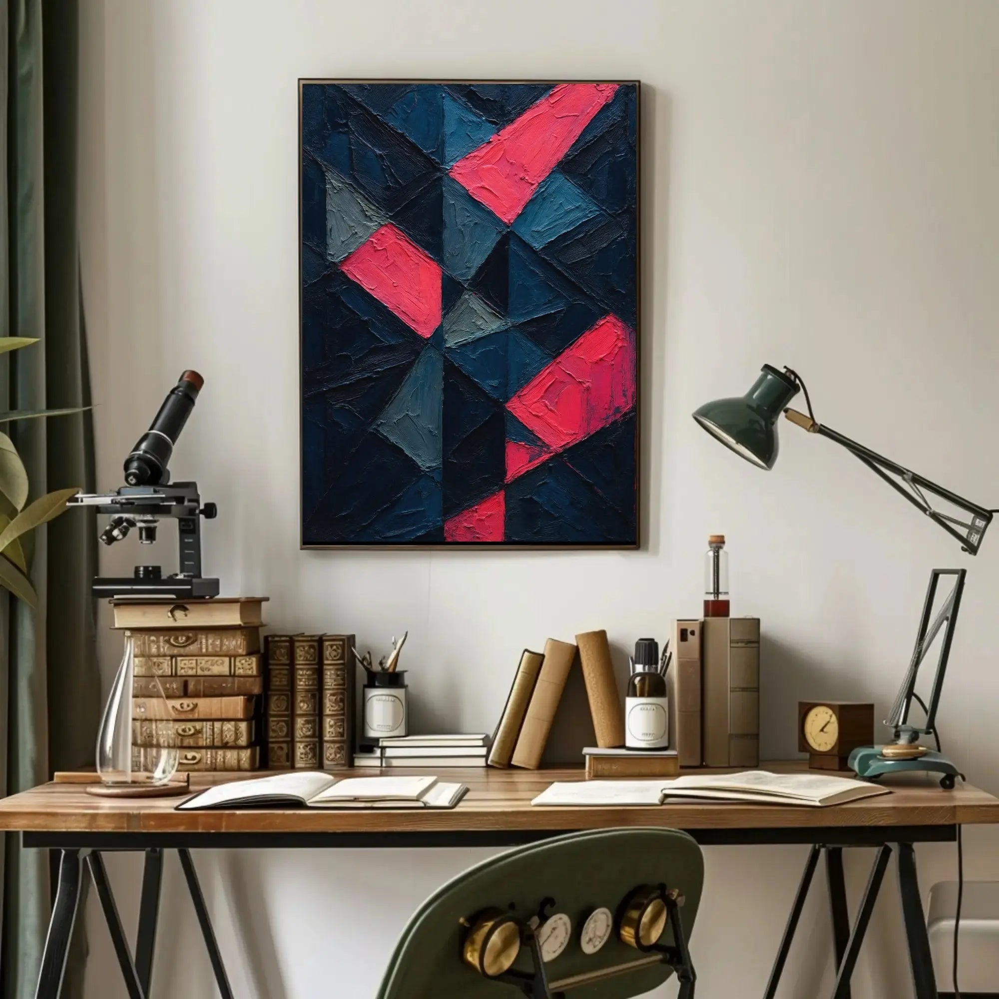Abstract Geometric Design In Bold Colors Poster PosterGoat