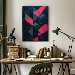 Abstract Geometric Design In Bold Colors Poster PosterGoat