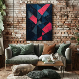 Abstract Geometric Design In Bold Colors Poster PosterGoat