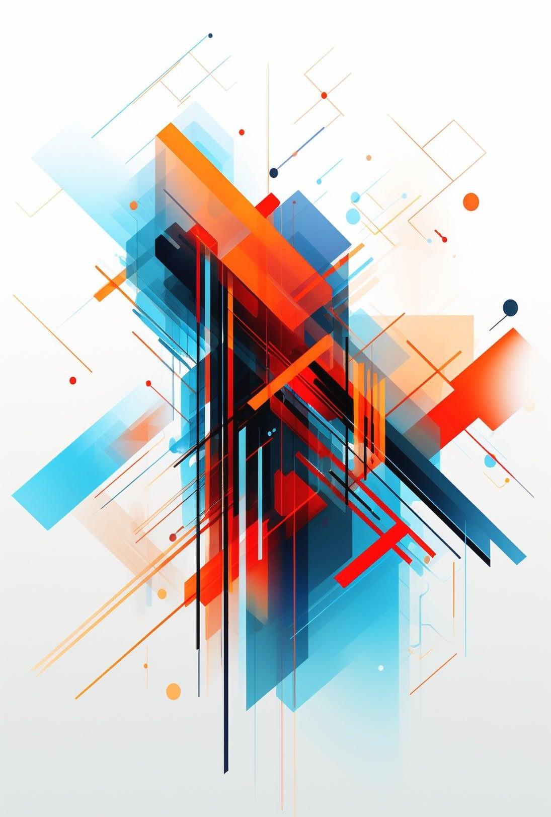 Abstract Geometric Design: Modernity and Futurism Art Poster PosterGoat