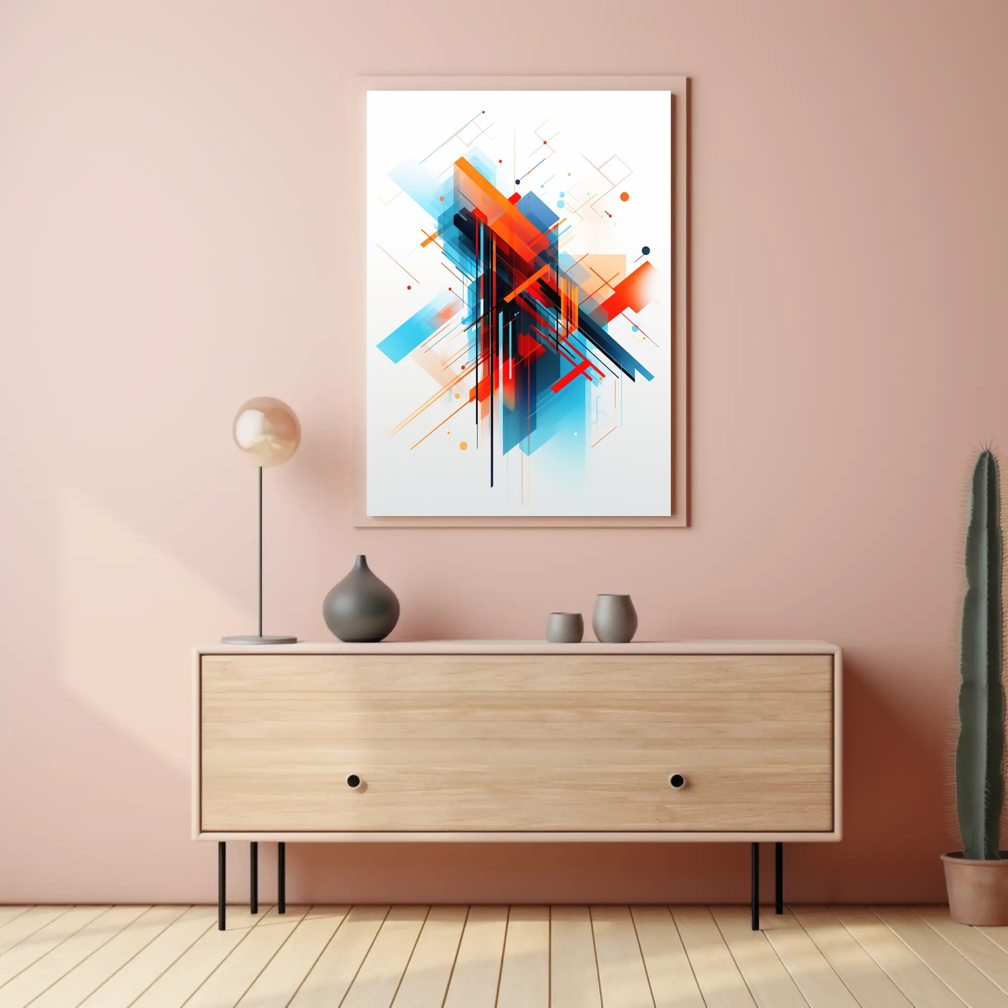 Abstract Geometric Design: Modernity and Futurism Art Poster PosterGoat