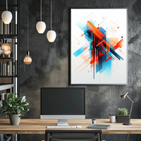 Abstract Geometric Design: Modernity and Futurism Art Poster PosterGoat
