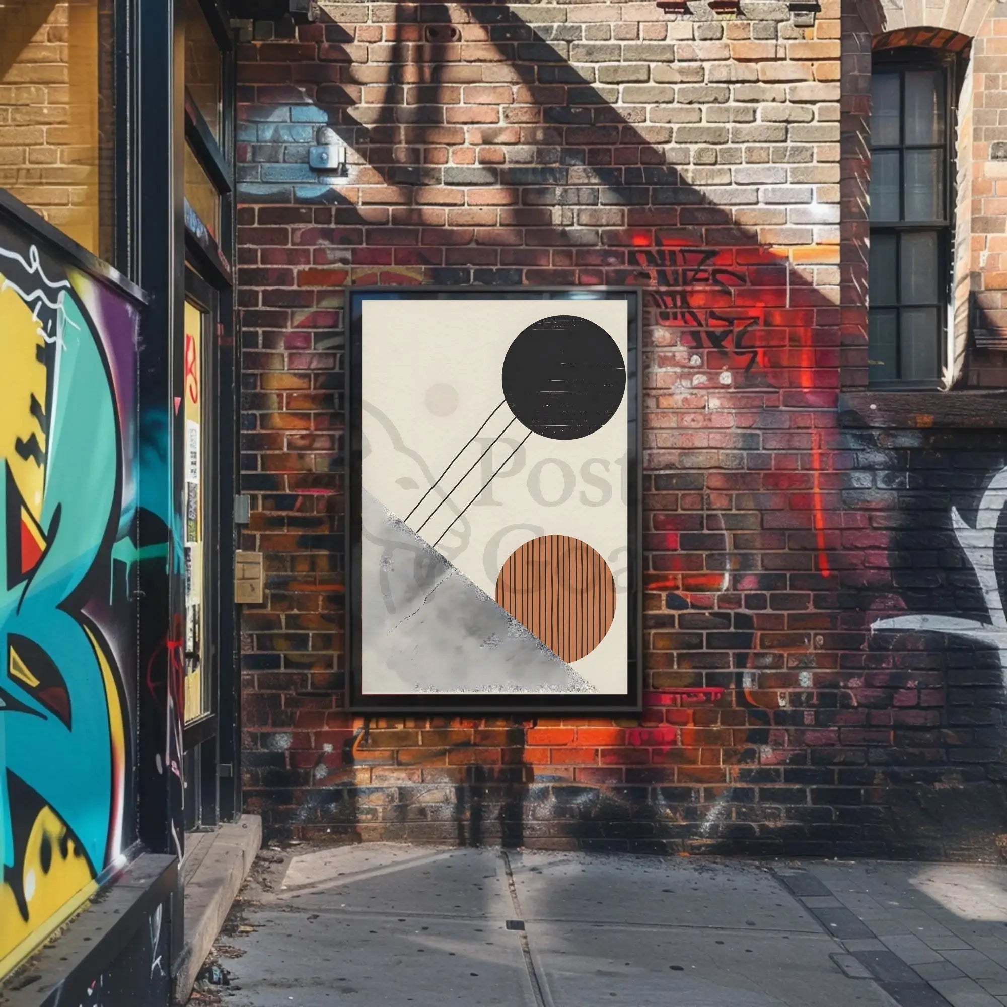 Abstract Geometric Shapes Modern Art Artistic Poster PosterGoat