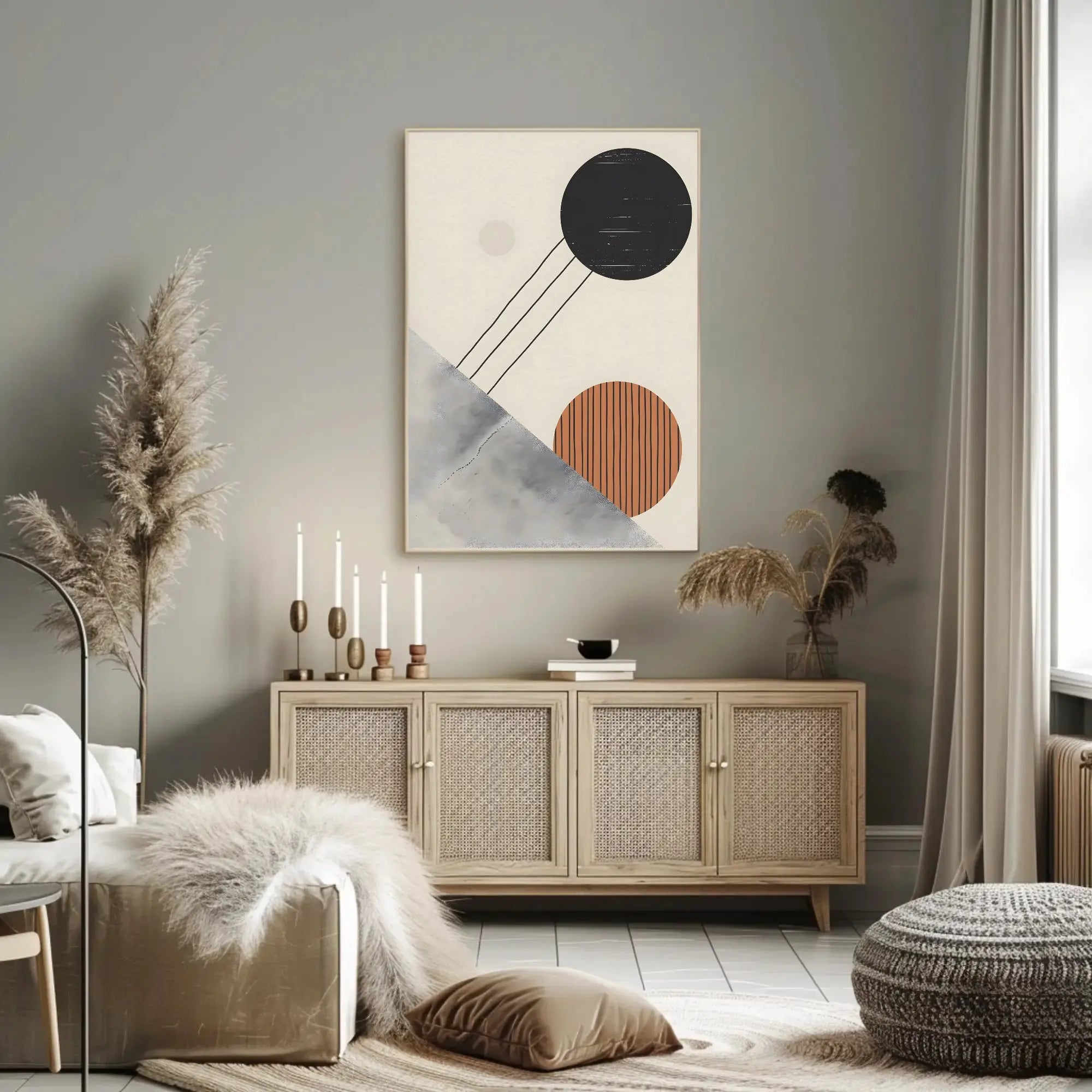 Abstract Geometric Shapes Modern Art Artistic Poster PosterGoat