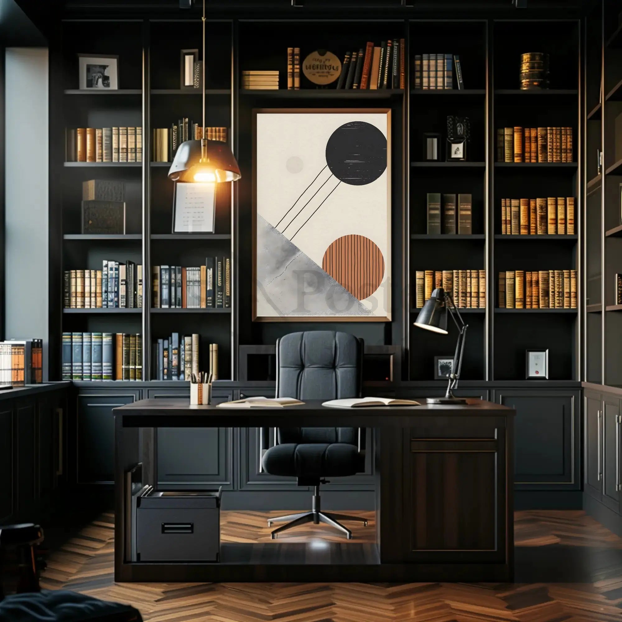 Abstract Geometric Shapes Modern Art Artistic Poster PosterGoat