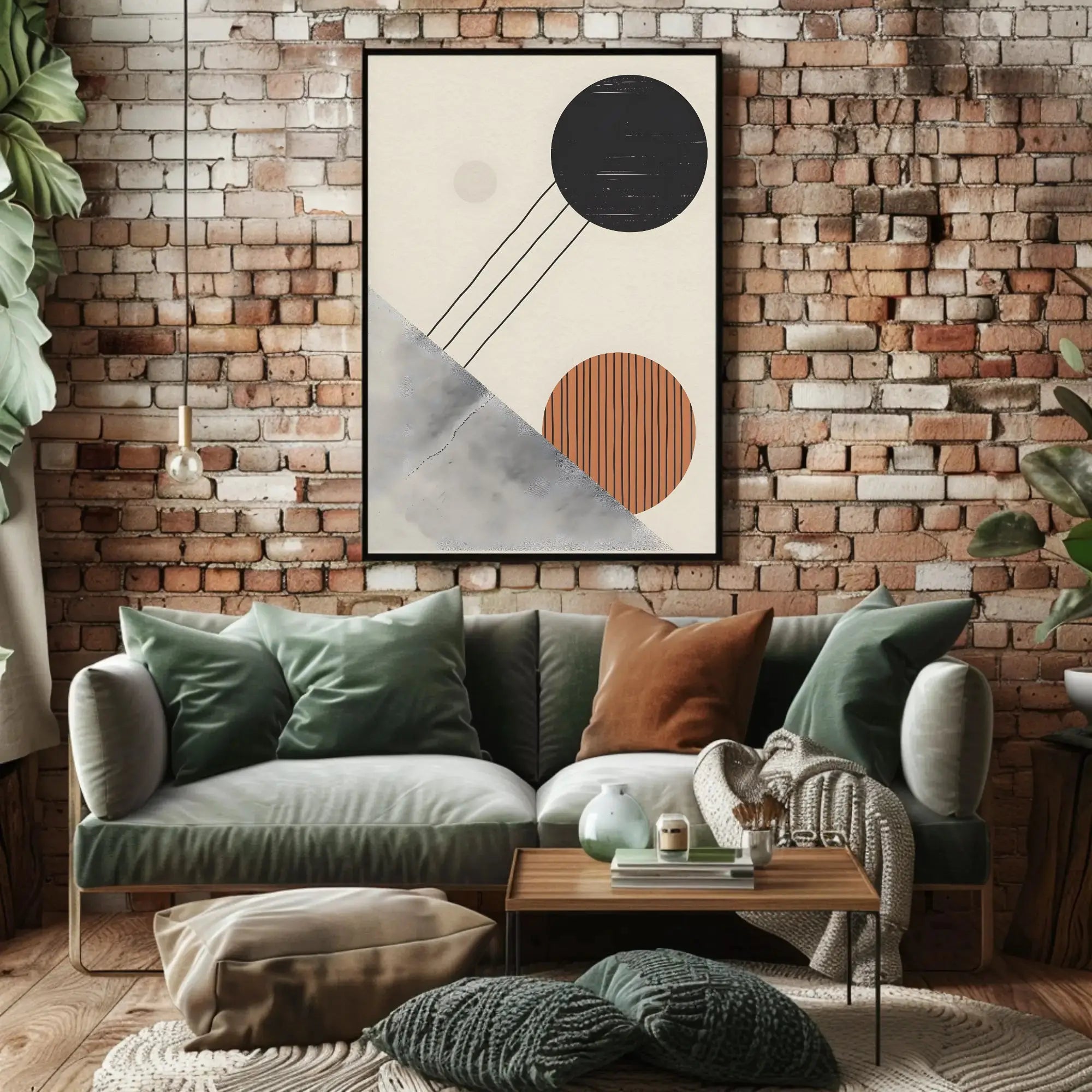 Abstract Geometric Shapes Modern Art Artistic Poster PosterGoat