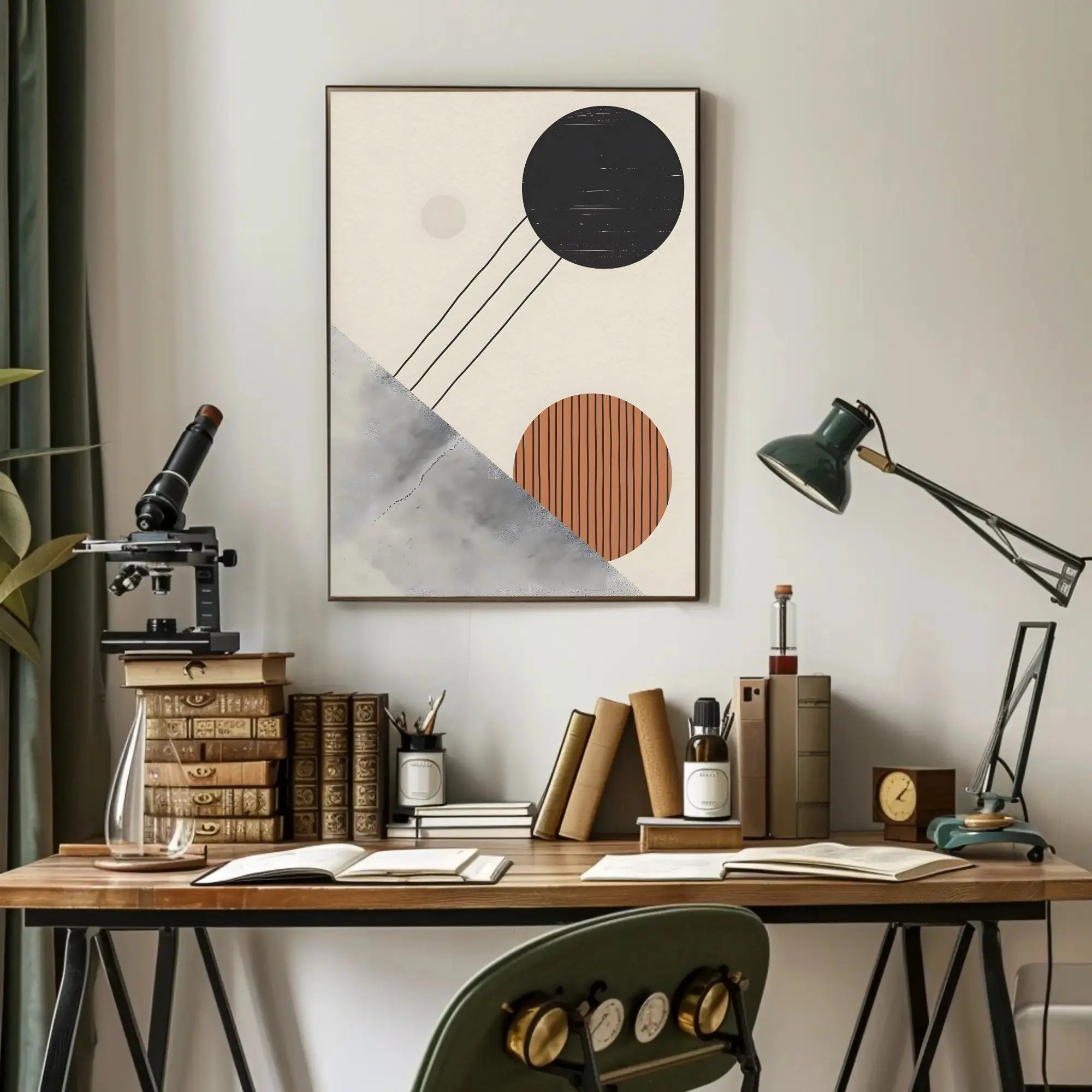 Abstract Geometric Shapes Modern Art Artistic Poster PosterGoat