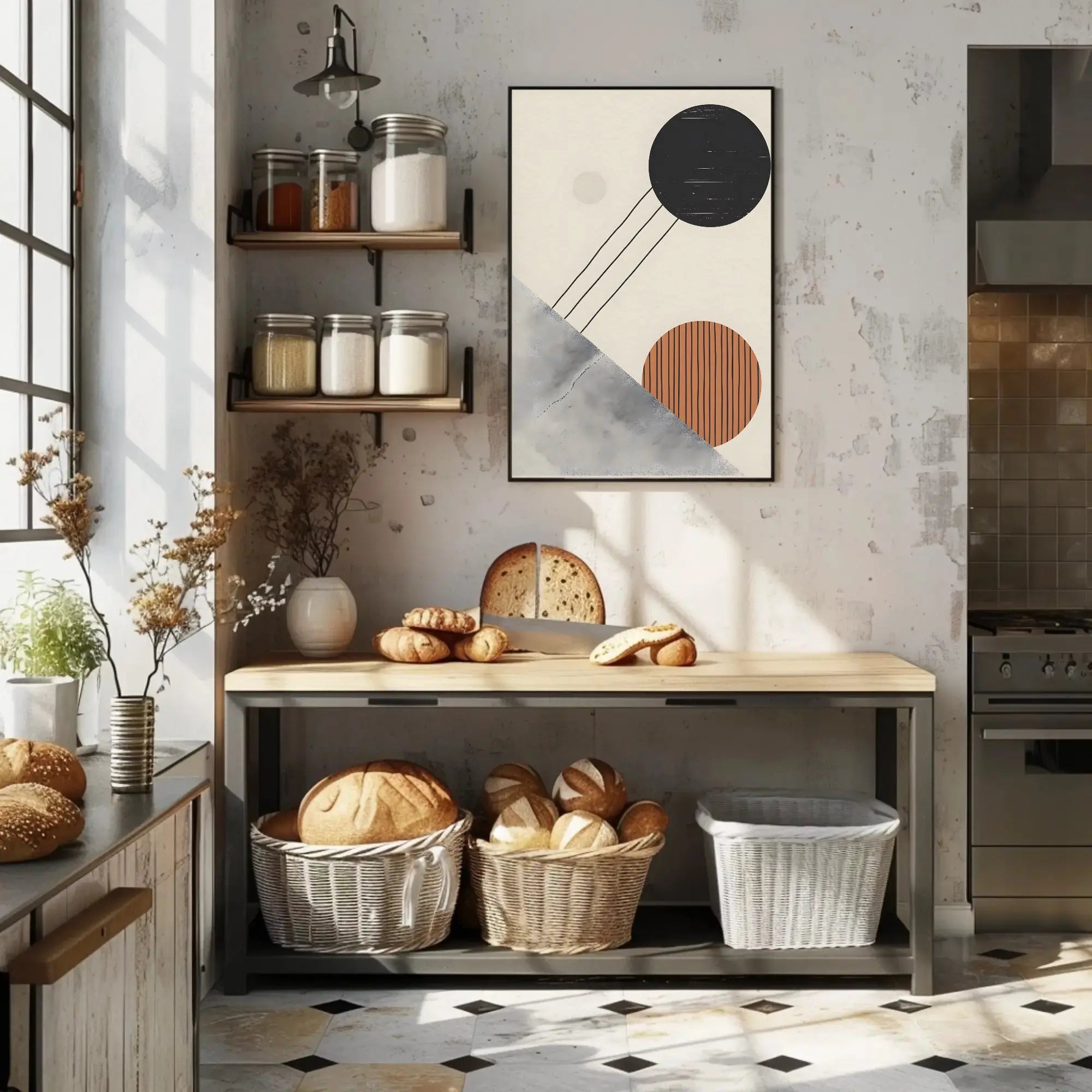 Abstract Geometric Shapes Modern Art Artistic Poster PosterGoat