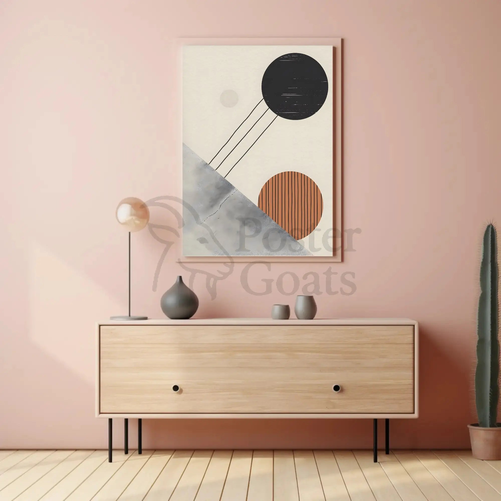 Abstract Geometric Shapes Modern Art Artistic Poster PosterGoat