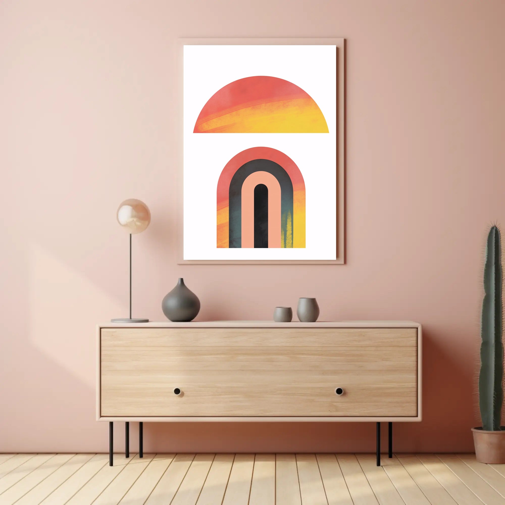 Abstract Half Circle Art Poster PosterGoat