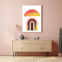 Abstract Half Circle Art Poster PosterGoat