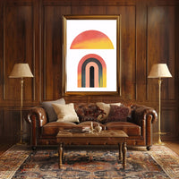 Abstract Half Circle Art Poster PosterGoat