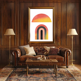 Abstract Half Circle Art Poster PosterGoat
