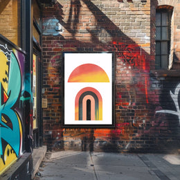Abstract Half Circle Art Poster PosterGoat