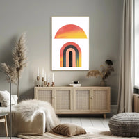 Abstract Half Circle Art Poster PosterGoat