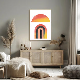 Abstract Half Circle Art Poster PosterGoat