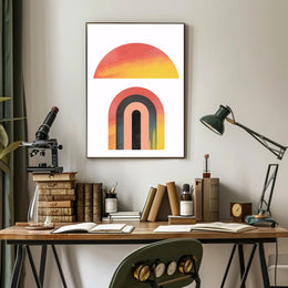 Abstract Half Circle Art Poster PosterGoat