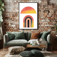 Abstract Half Circle Art Poster PosterGoat