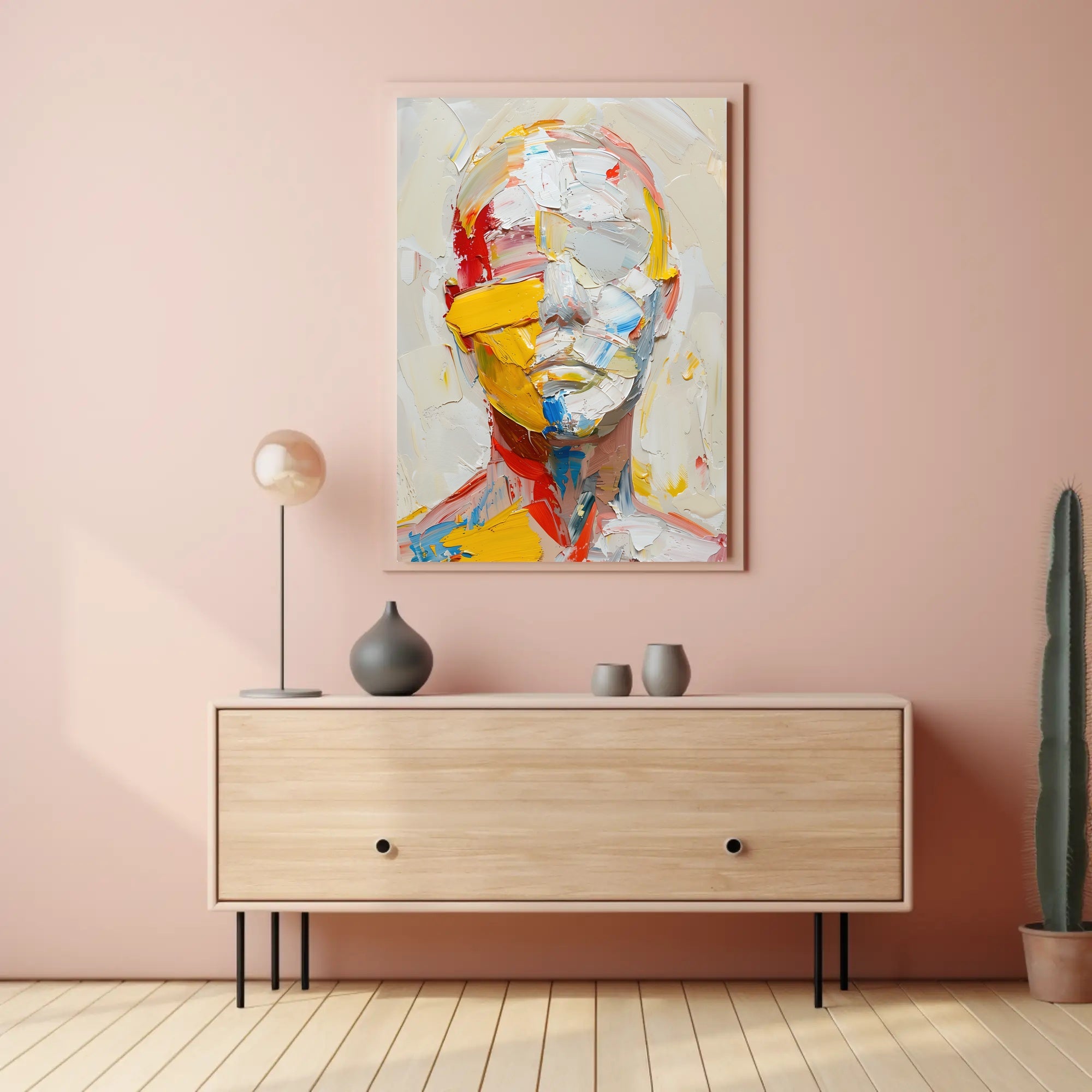 Abstract Human Form Poster with Vibrant Modern Style PosterGoat