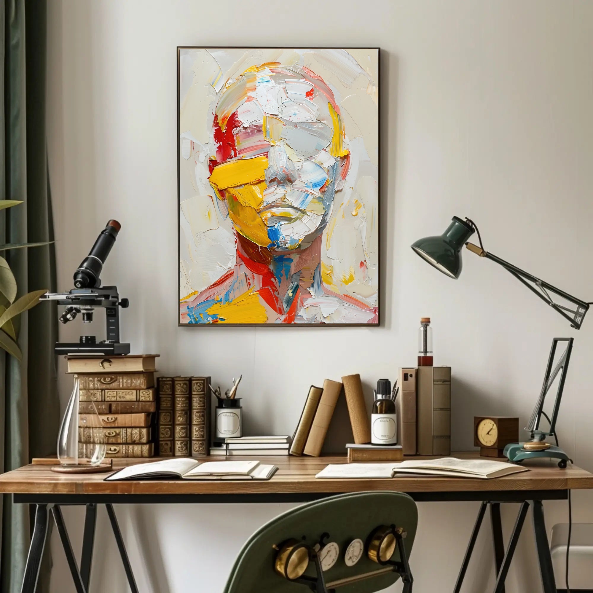 Abstract Human Form Poster with Vibrant Modern Style PosterGoat
