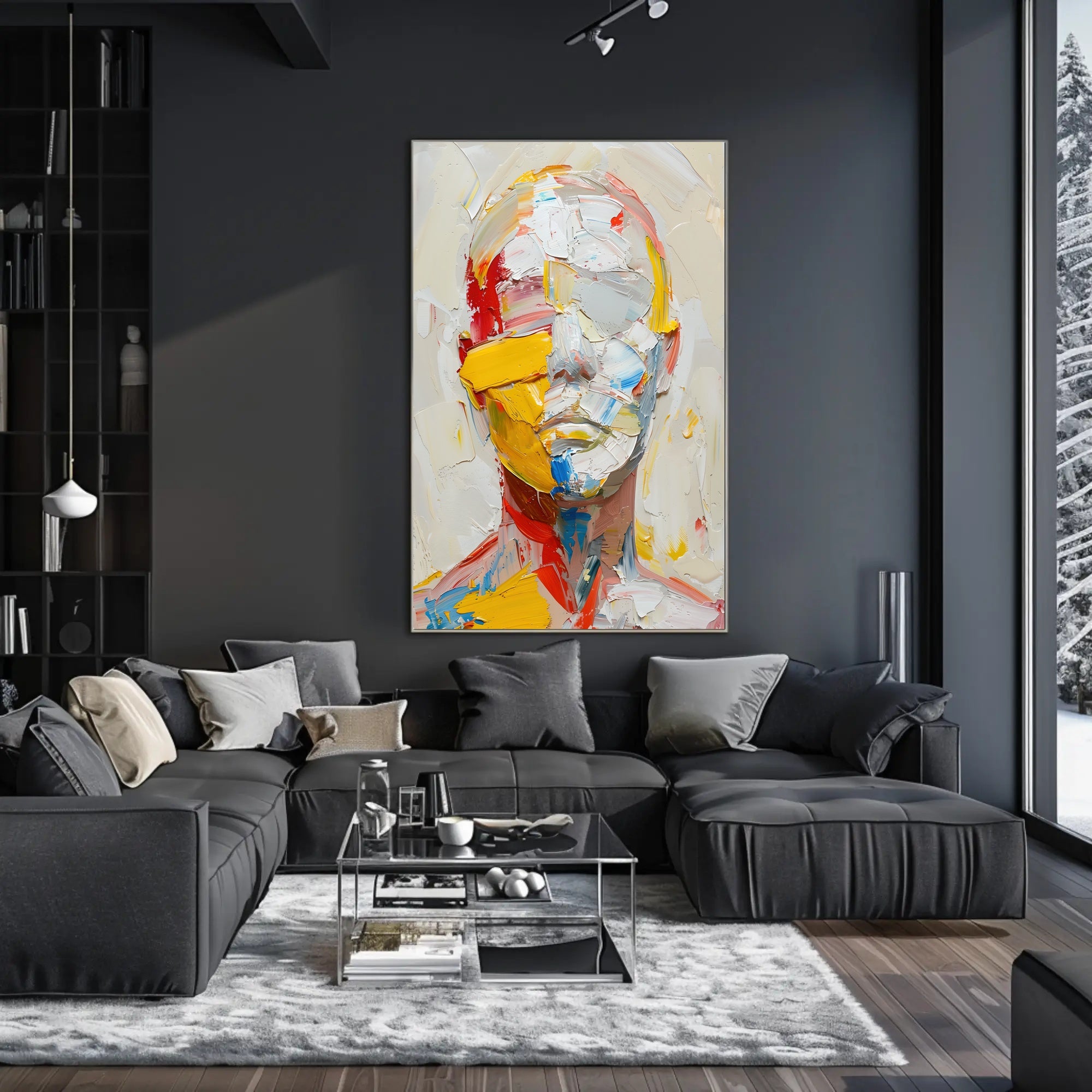 Abstract Human Form Poster with Vibrant Modern Style PosterGoat